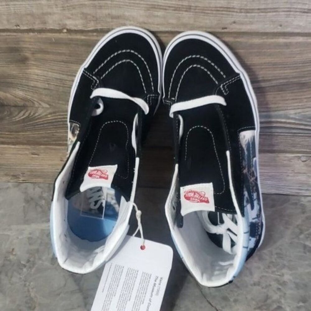 New Vans Sk8 Hi Moca Womens Sneakers Size 7 High Tops DEADSTOCK Artsy Streetwear - Picture 8 of 9